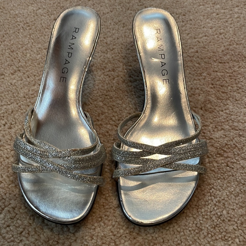 Rampage slip-on evening sandals with sparkles